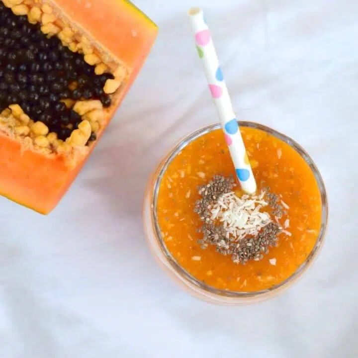 healthy recipe for papaya smoothie