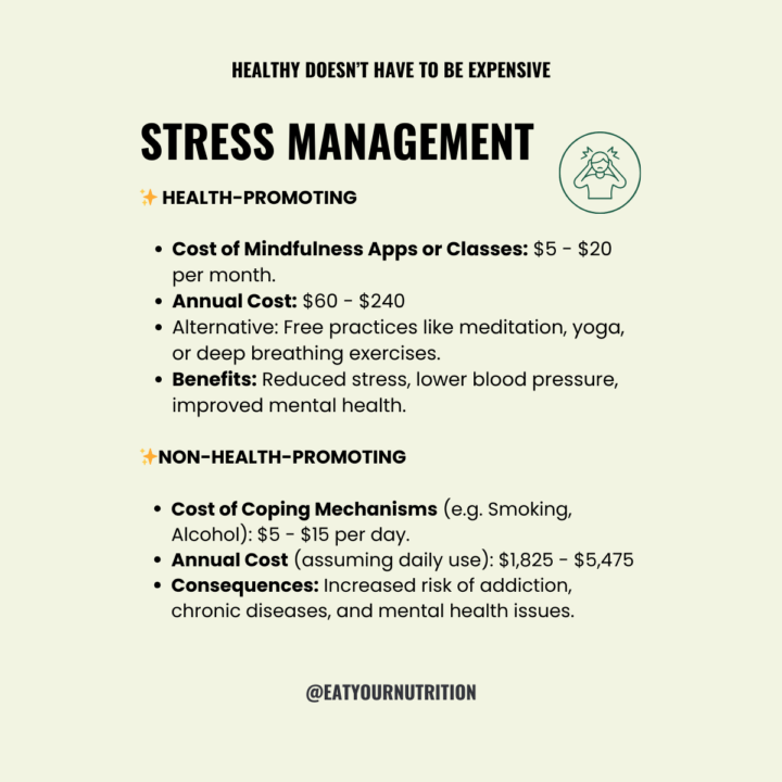 Stress management as part of a healthy lifestyle plan.