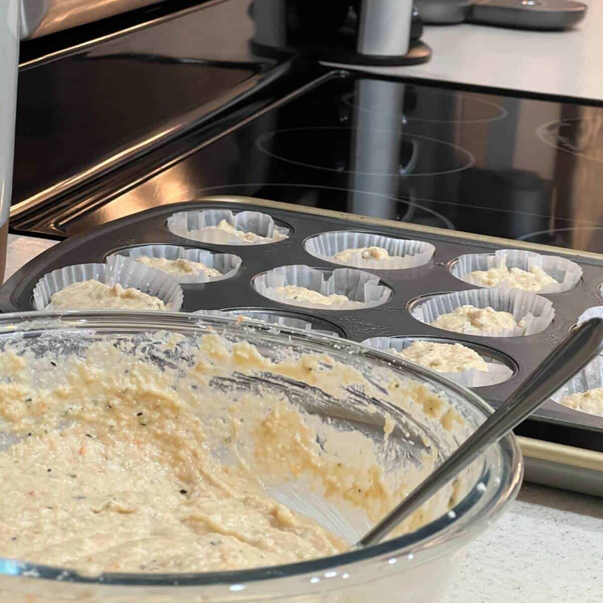 prepare muffin pans