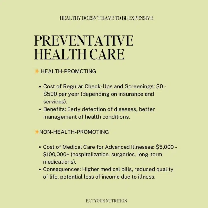 preventative health care.