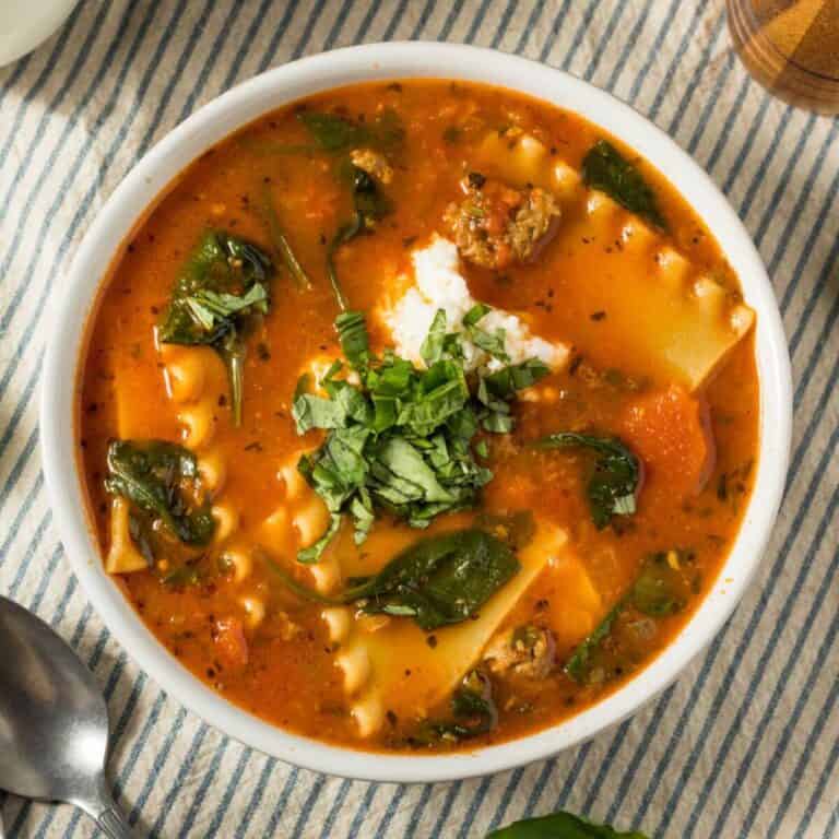 easy one pot turkey pumpkin lasagna soup
