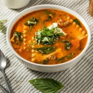 Turkey Pumpkin Lasagna Soup (30-Minute Gut Healthy Meal)