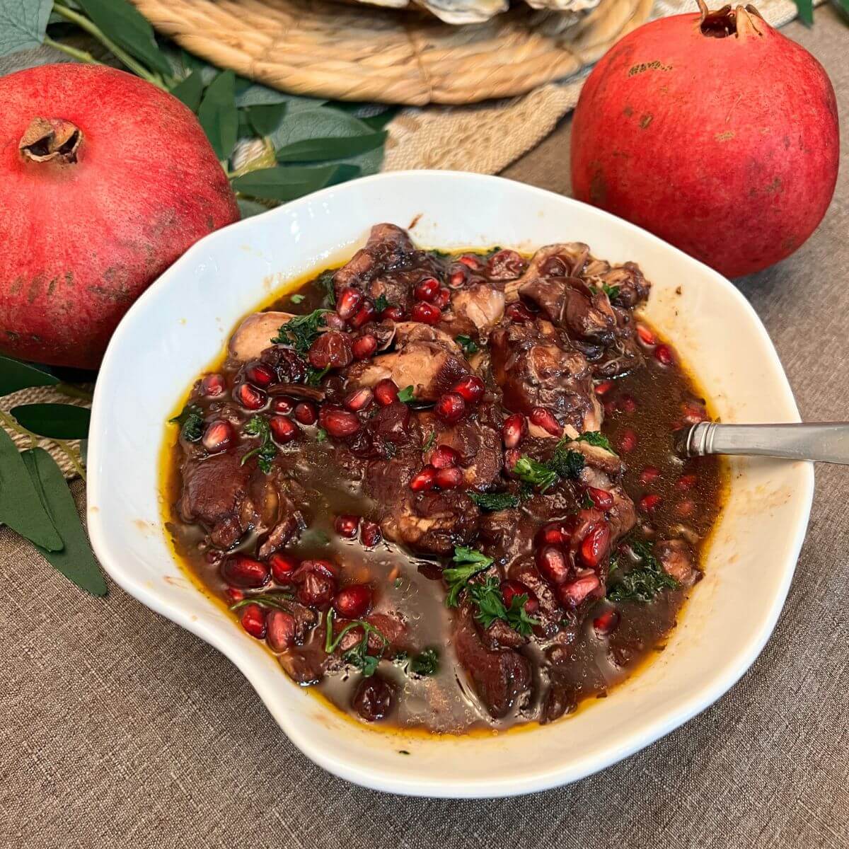 Cranberry Chicken With Pomegranate Seeds