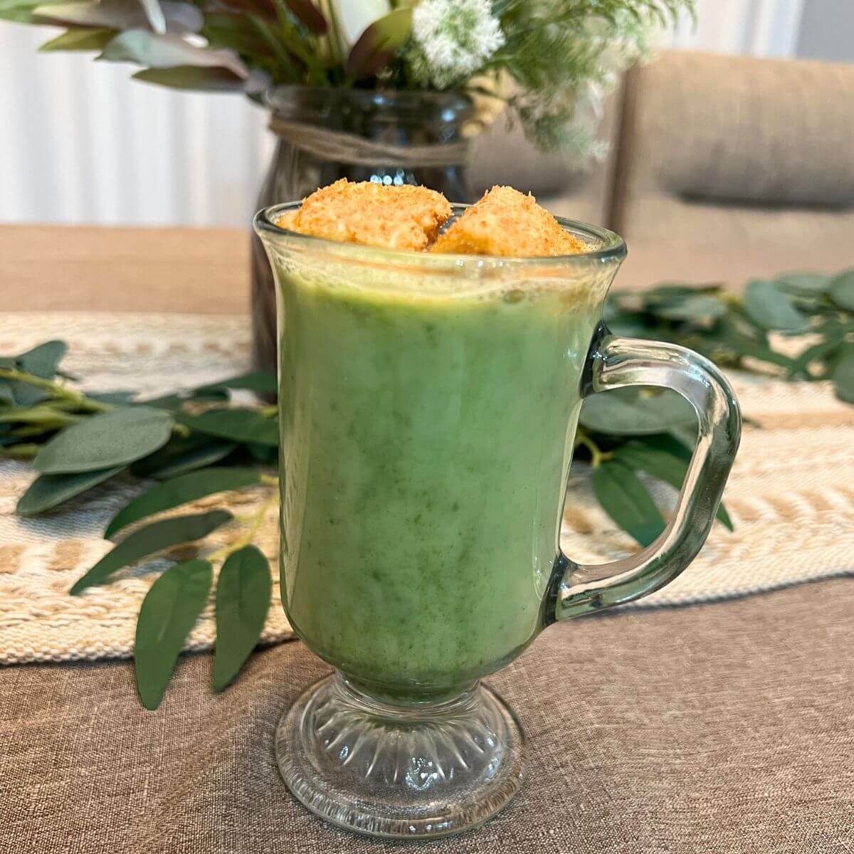 enjoy these toasted coconut marshmallow with green tea matcha