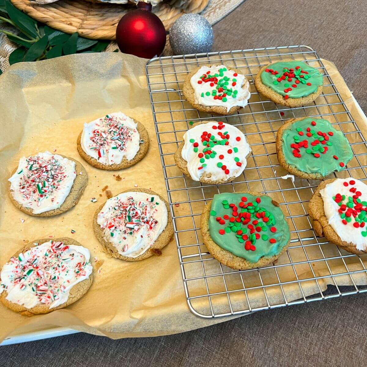 Christmas frosted sugar cookies