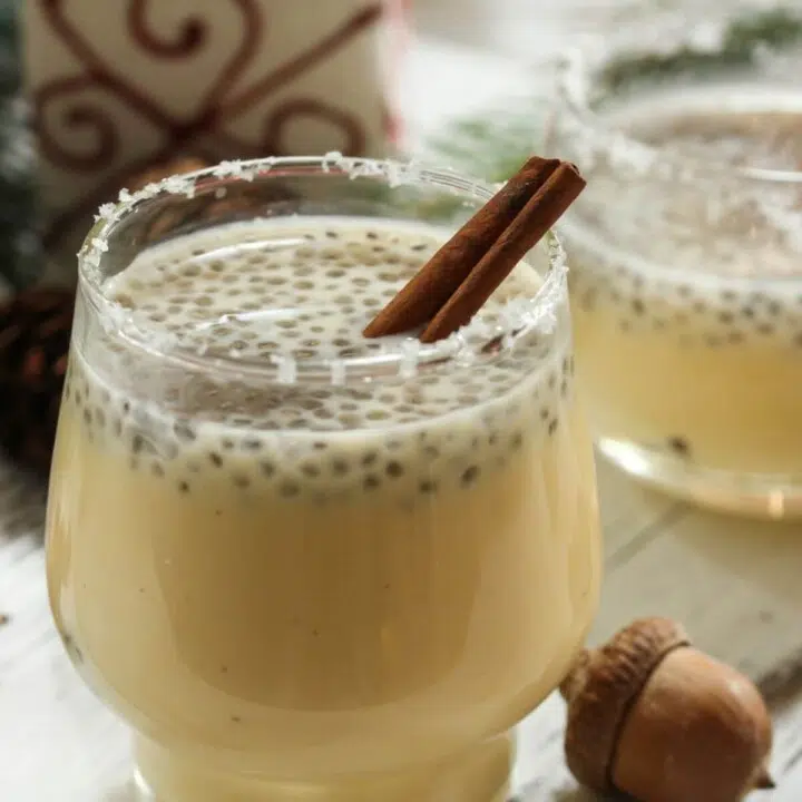 how to make eggnog chia pudding