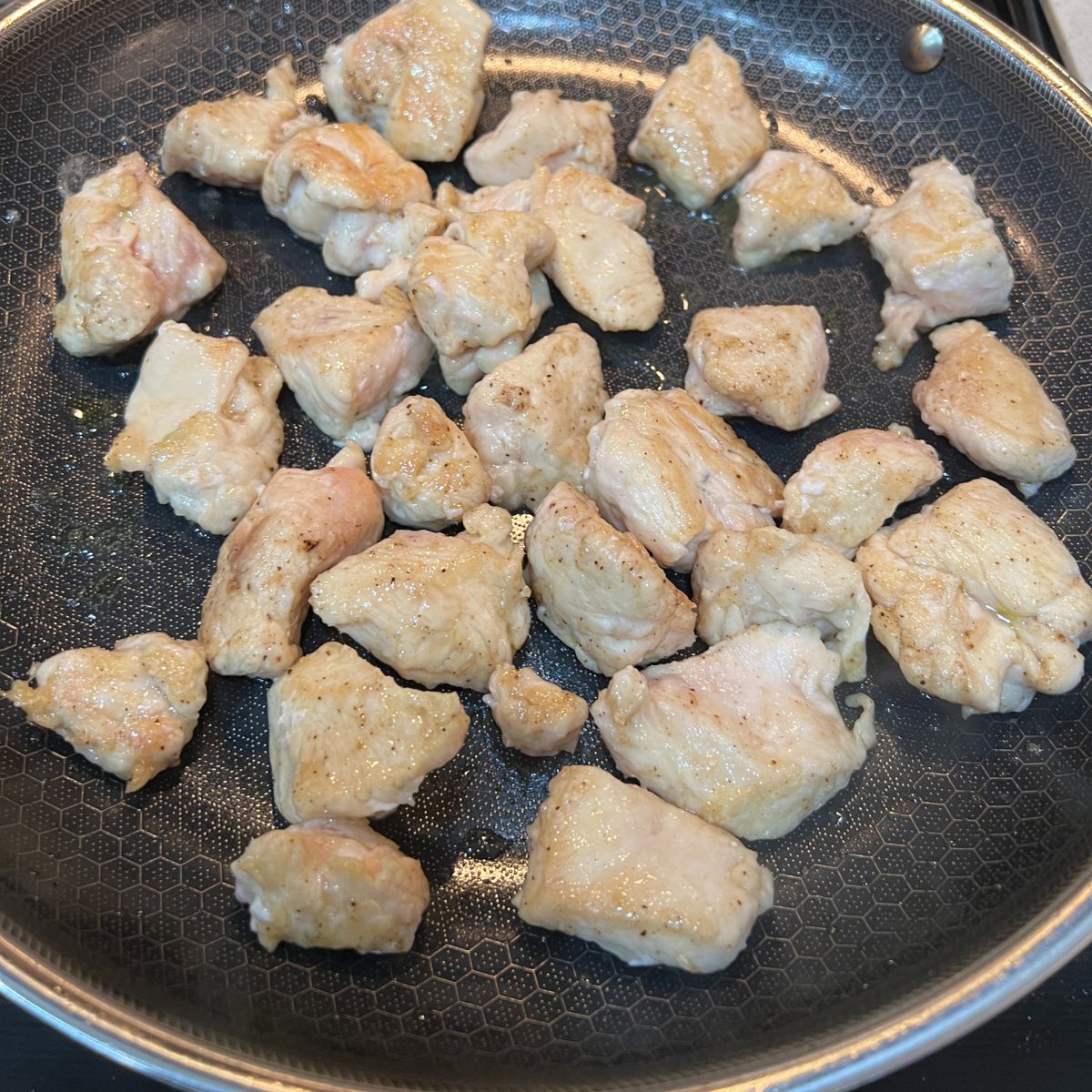 coat and cook the chicken.