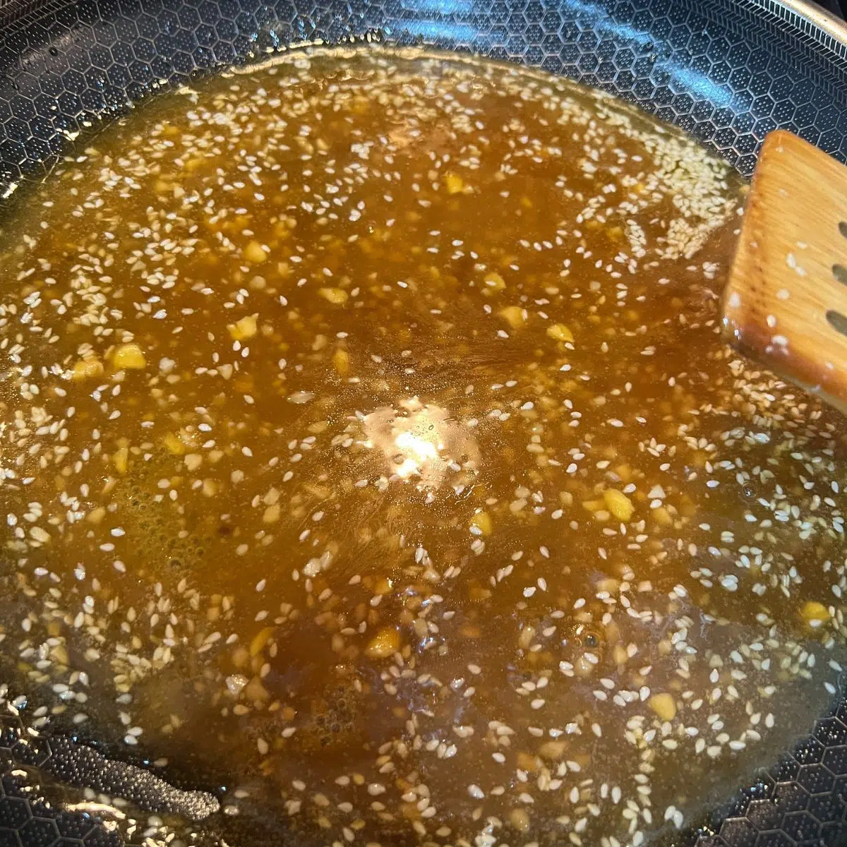 make the honey sesame sauce