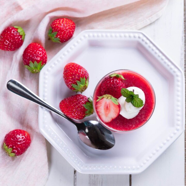strawberry protein pudding