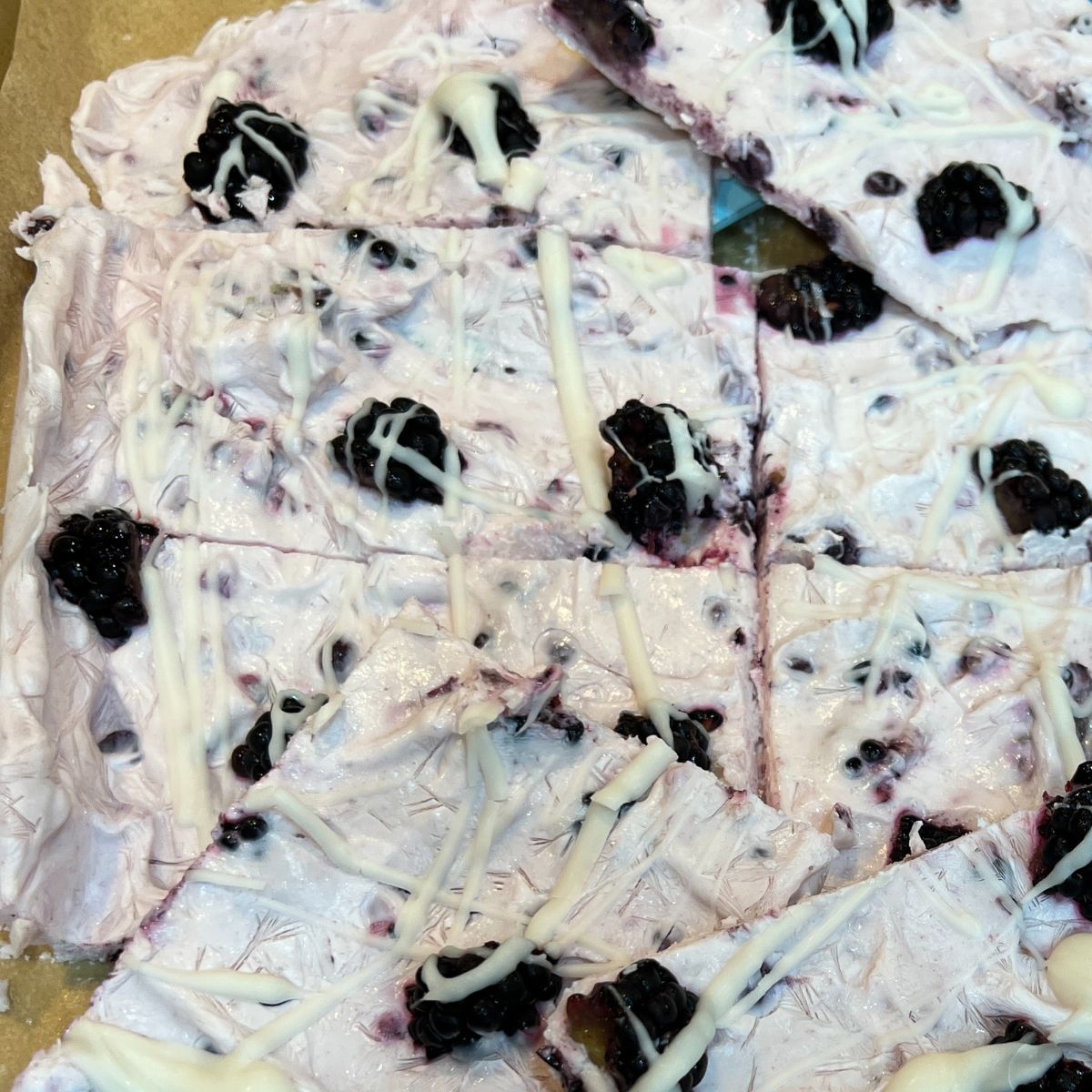 Easy Blackberry Frozen Yogurt Bark - Gut Healthy Dessert