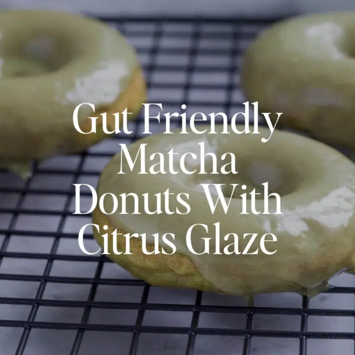 Gut Friendly Matcha Donuts With Citrus Glaze