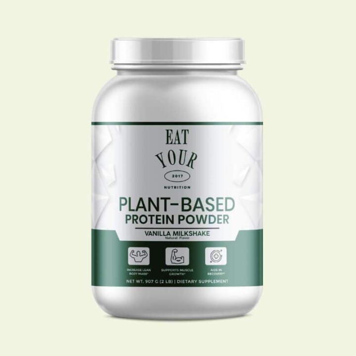 plant based protein powder vanilla milkshake