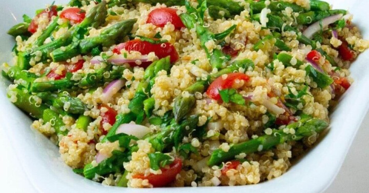 Lemon Asparagus Quinoa Risotto (Gut-Friendly & Nourishing)