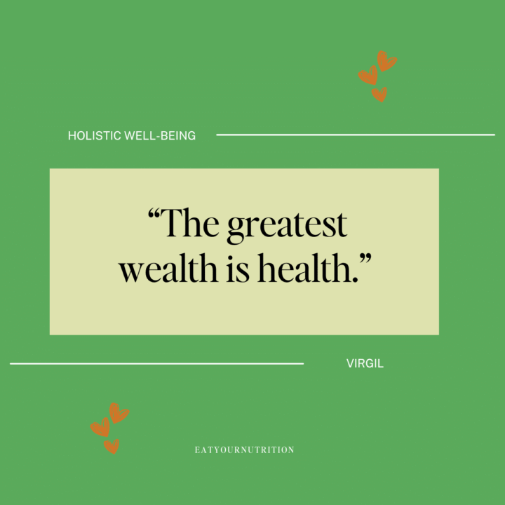 the greatest wealth is health.