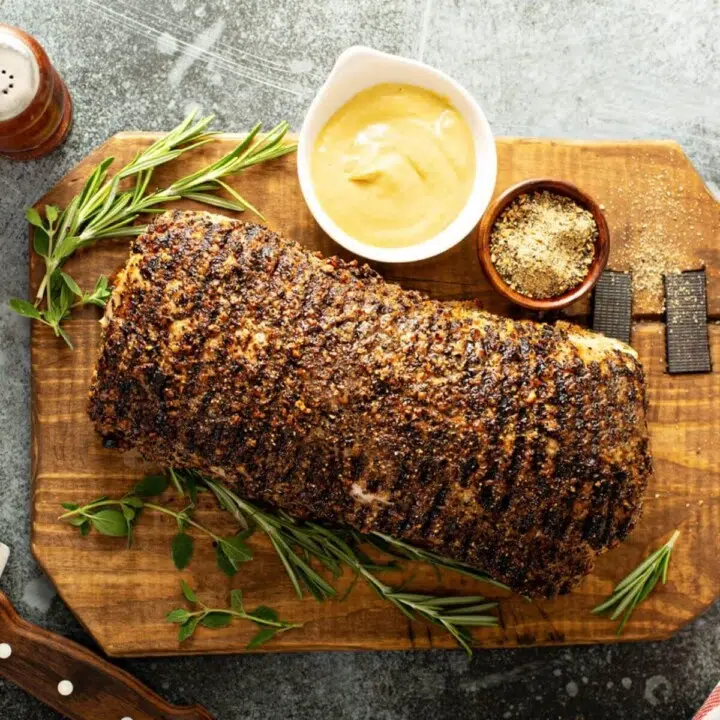 garlic and herb crusted pork loin