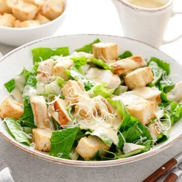 The Best Grilled Chicken Caesar Salad Recipe (With Gluten-Free Croutons)