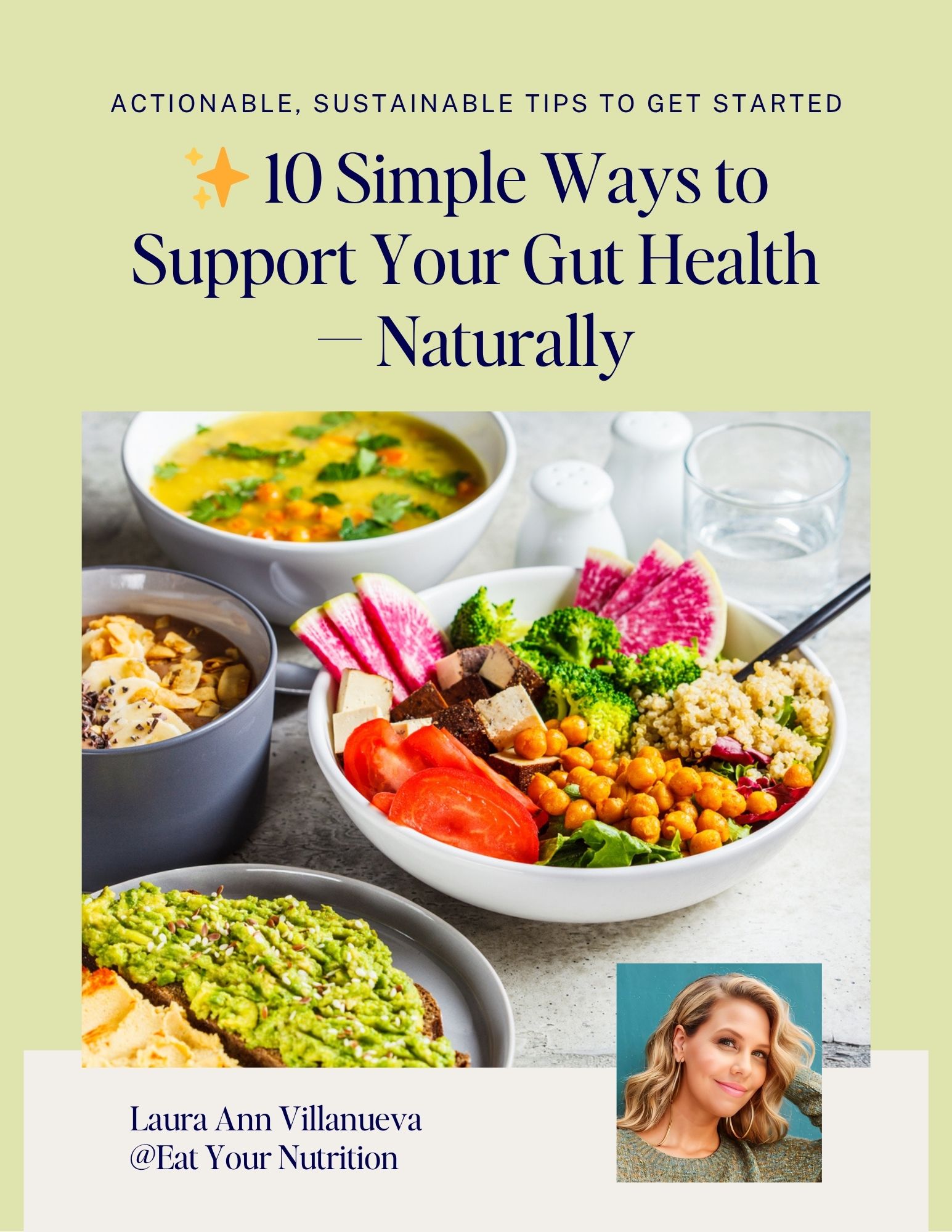 10 Simple Ways To Support Your Gut Health Naturally guide.
