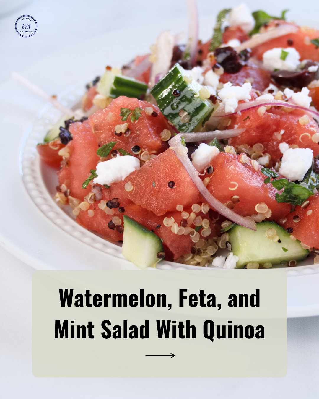 Watermelon, Feta, and Mint Salad With Quinoa