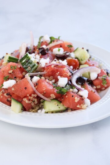 Refreshing Watermelon Quinoa Salad With Feta And Mint