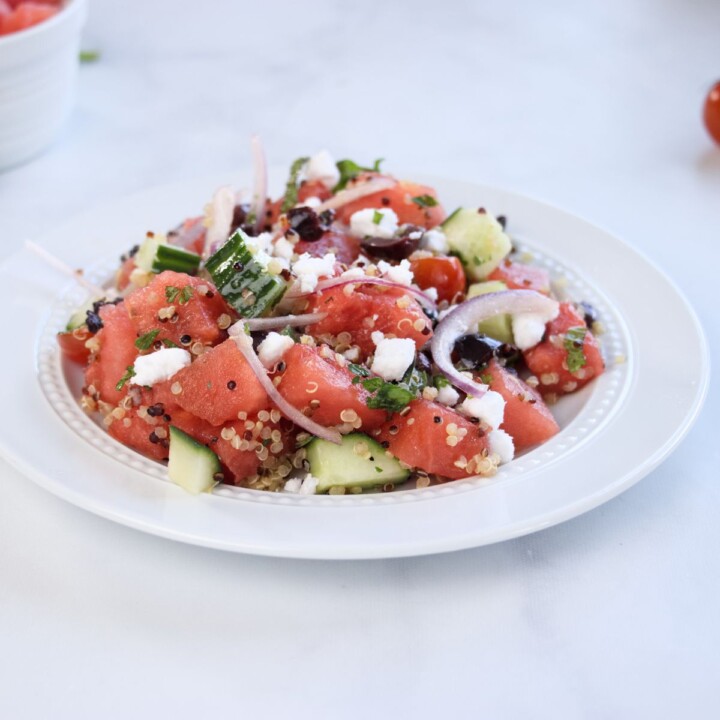 Refreshing Watermelon Quinoa Salad With Feta And Mint