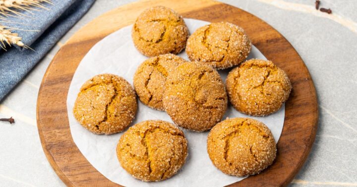 healthy gluten free chewy ginger molasses cookies