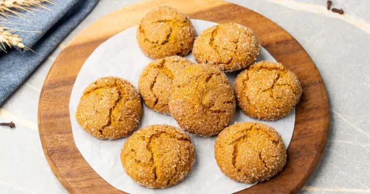 healthy gluten free chewy ginger molasses cookies