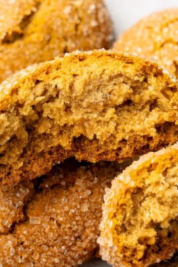 healthy gluten free chewy ginger molasses cookies