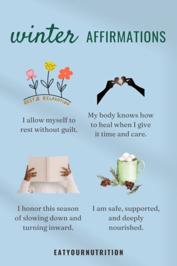 winter affirmations for holistic health