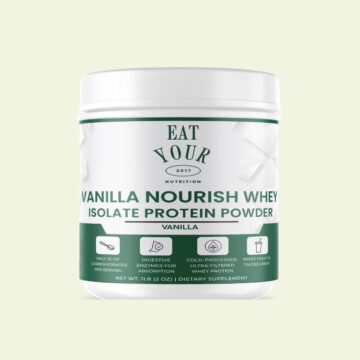 Vanilla nourish whey isolate protein powder
