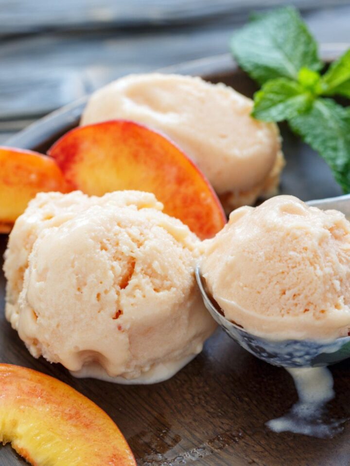Healthy Peach Cottage Cheese Ice Cream Recipe