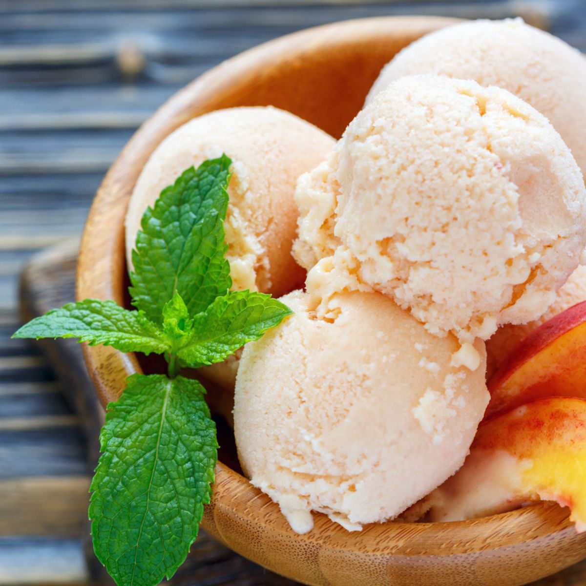 high protein peach dessert