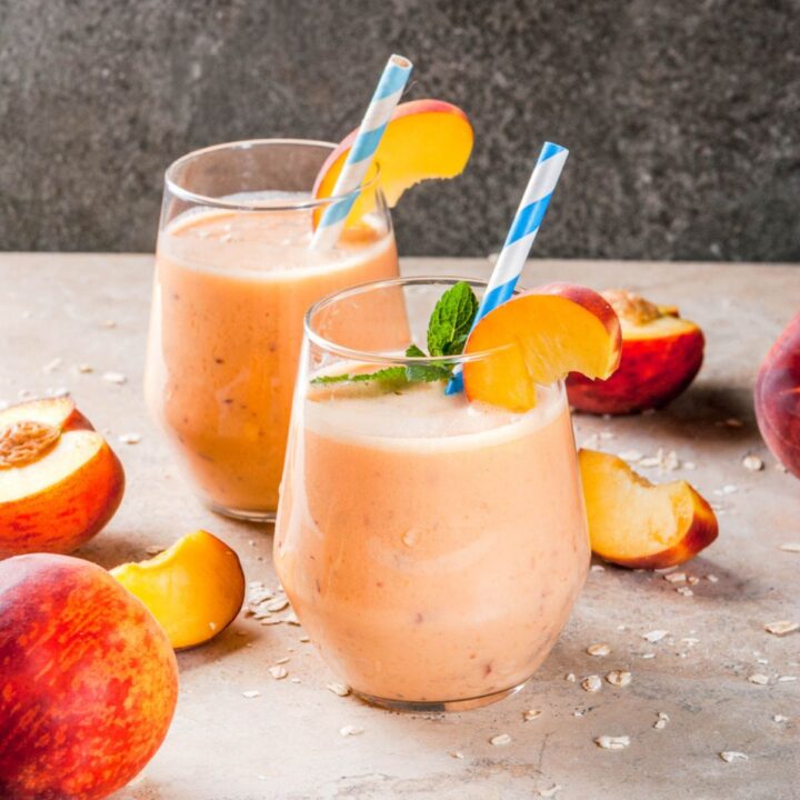 high protein peach smoothie