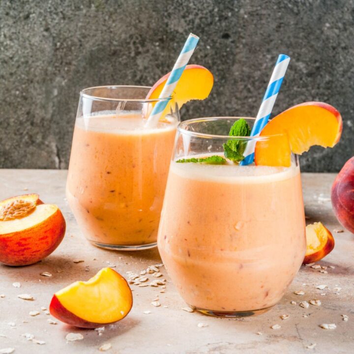 peach smoothie with yogurt