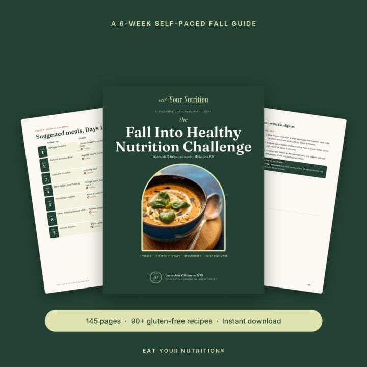 Fall Into Healthy Nutrition Challenge 6-week gluten-free meal plan guide cover