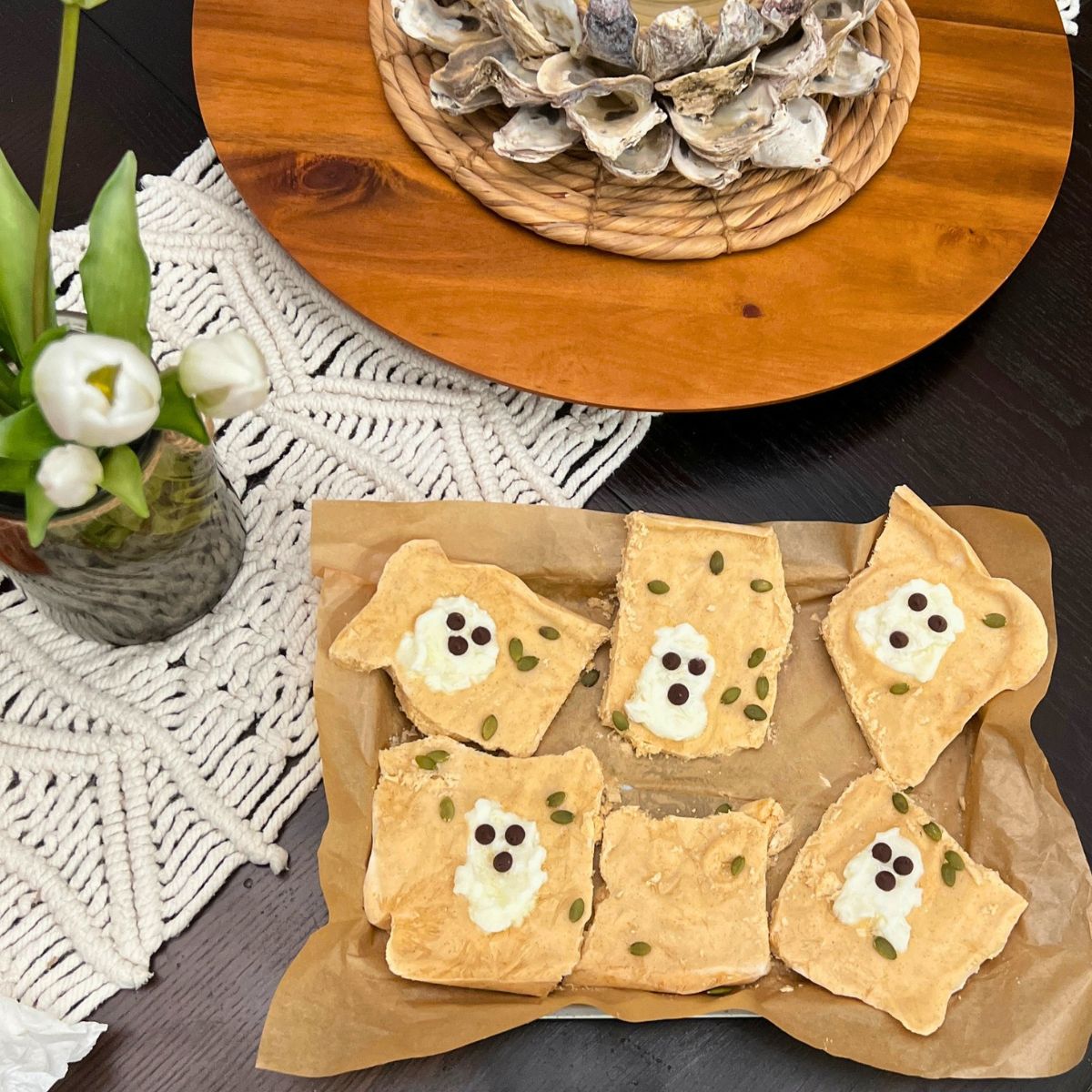 Halloween yogurt bark